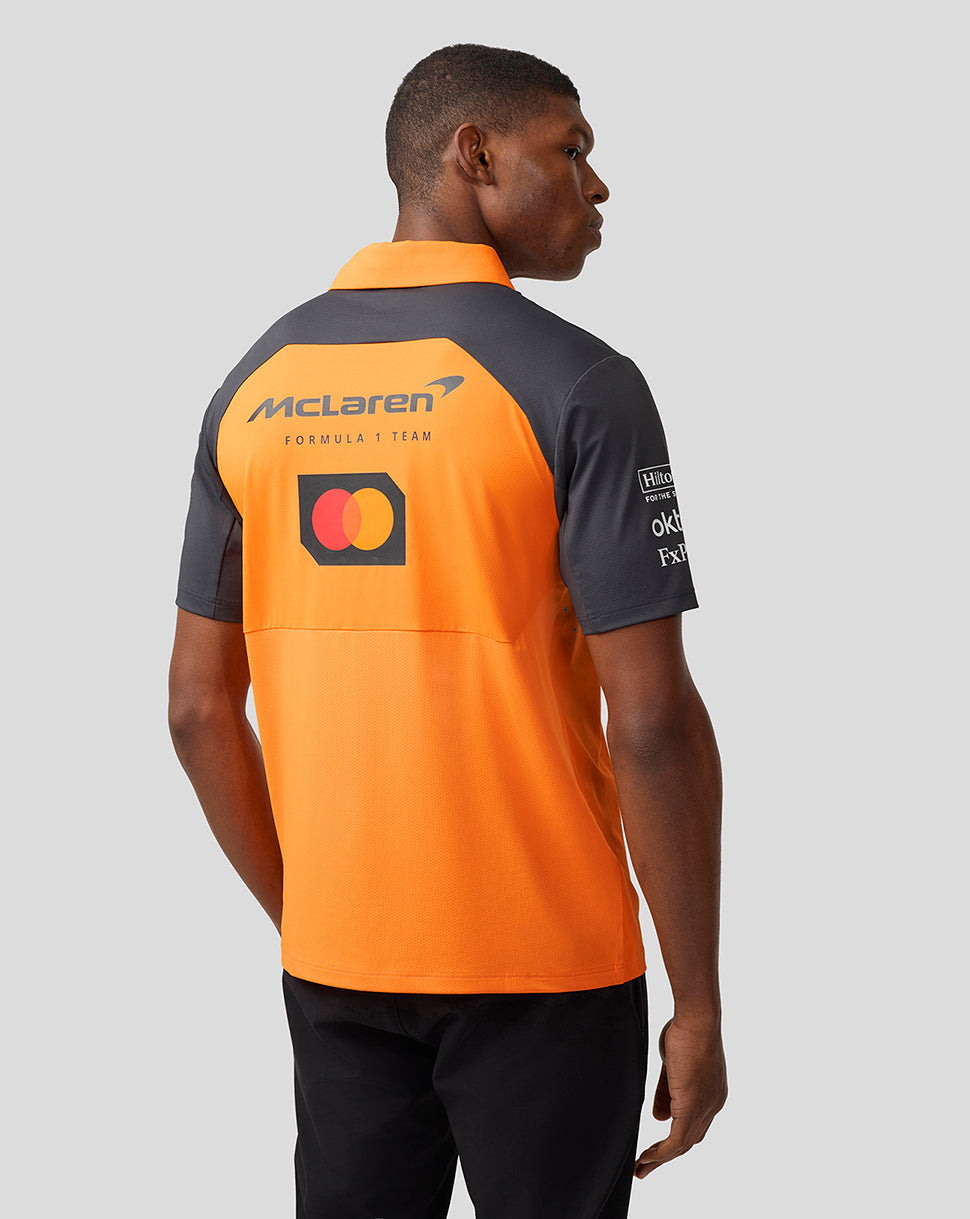 Official Mens McLaren Formula 1 Team Polo Shirt - Papaya/Phantom