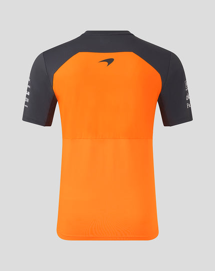 Official Mens Personalised McLaren Formula 1 Team Set-Up T-Shirt - Papaya/Phantom