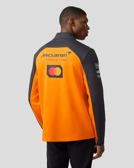 Official Unisex McLaren Formula 1 Team Quarter Zip Top - Papaya/Phantom