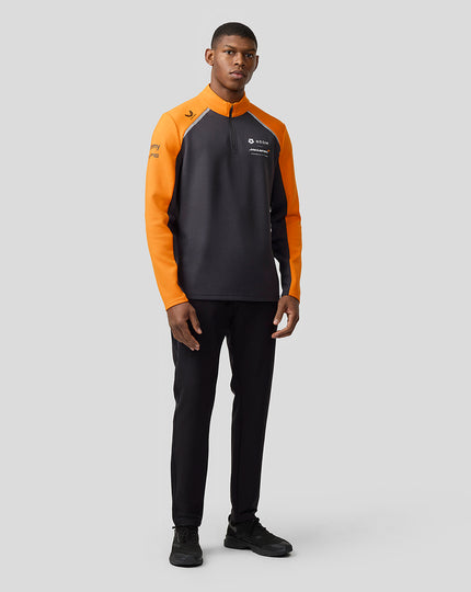 Official Unisex NEOM McLaren Formula E Team Quarter Zip Top - Phantom/Papaya