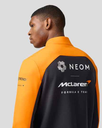 Official Unisex NEOM McLaren Formula E Team Quarter Zip Top - Phantom/Papaya