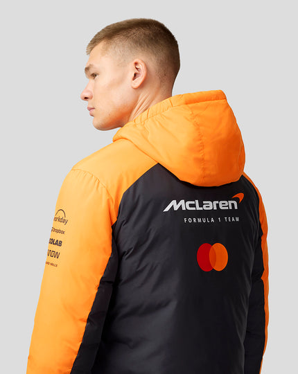 Official Unisex McLaren Formula 1 Team Longline Padded Jacket - Phantom/Papaya