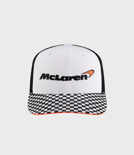 New Era x McLaren Checkered Visor 9Fifty® Pc Cap - White