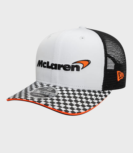 New Era x McLaren Checkered Visor 9Fifty® Pc Cap - White